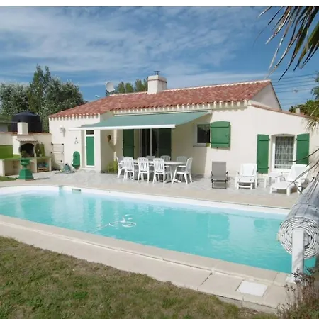 Maison Avec Piscine Chauffee, Proche Plage, 3 Chambres, Jardin Cloture, Wifi Inclus A St Hilaire De Riez - Fr-1-652-44